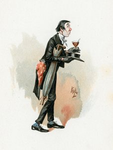 Mr Stiggins, illustration från "Character Sketches from Charles Dickens", ca 1890 av Joseph Clayton Clarke