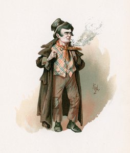 The Artful Dodger, illustration från "Character Sketches from Charles Dickens", c.1890 av Joseph Clayton Clarke