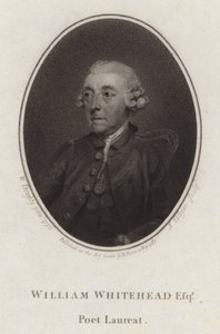 William Whitehead, engelsk poet och dramatiker (gravyr) av Joseph Collyer