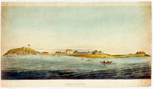 Ön Goree (färgad akvatint) av Joseph Constantine Stadler