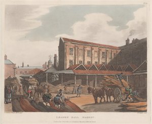 Leadenhall Market, 1 januari 1809., 1 januari 1809. av Joseph Constantine Stadler