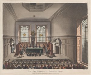 Lotteriteckning, Coopers Hall, 1 februari 1809., 1 februari 1809. av Joseph Constantine Stadler