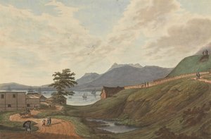 Spongy Lampu Hills Fort Marlborough, Bengkulu, Sumatra, 1799 av Joseph Constantine Stadler