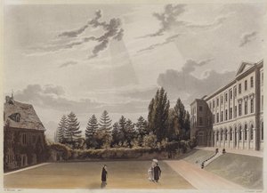 Worcester College, Oxford (akvatint) av Joseph Constantine Stadler