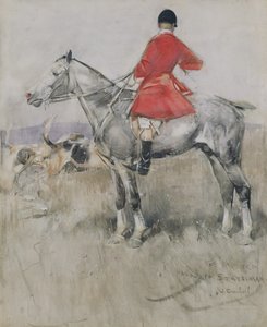 Hark to Statesman (wc och kroppsfärg på papper) av Joseph Crawhall