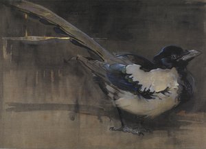 Skatan (gouache på linne)