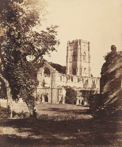 Fountains Abbey. Kyrkan, klostret och sjukhuset, 1850-talet.