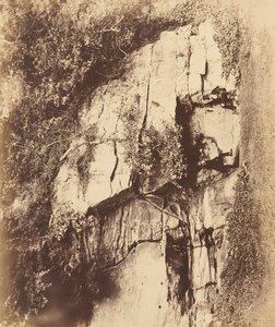 Fountains Abbey. The Echo Rock, 1850-talet.
