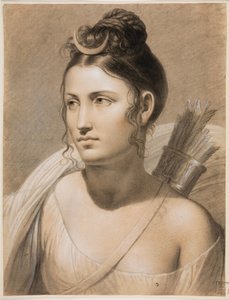 Diana (krita på papper) av Joseph Ducq