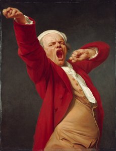 Självporträtt, gäspning av Joseph Ducreux