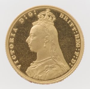 Queen Victoria Jubilee Head bevis suverän, 1887.