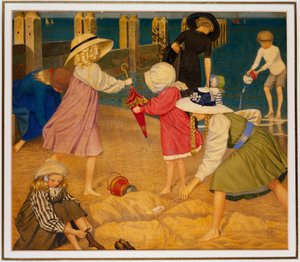 På stranden, Southwold av Joseph Edward Southall