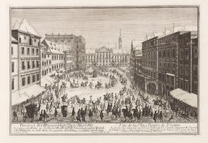 Wien Neuer Markt nya marknad, 1719. av Joseph Emanuel Fischer von Erlach
