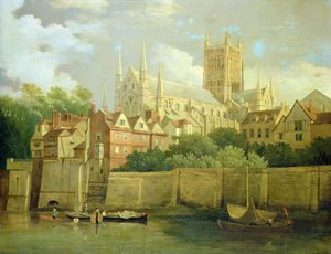 En vy av Worcester Cathedral från sydväst