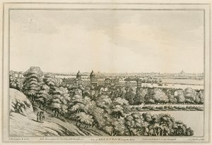 Utsikt över Greenwich, London och uppför Themsen av Joseph Farington