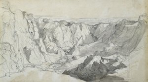 Carclase Tin Mine i Cornwall, ca 1810 (penna med tvätt på papper) av Joseph Farington