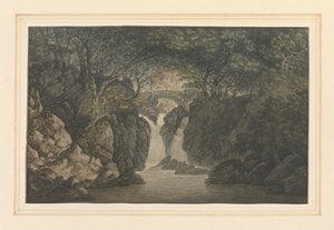 Nedre vattenfallet Rydal av Joseph Farington