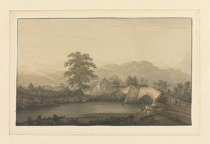 Nej. Ingång till Keswick & Bridge av Joseph Farington