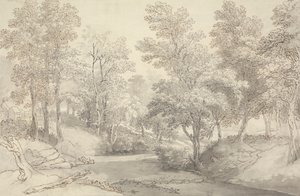 Stepping Stones på floden Duddon, Lake District av Joseph Farington