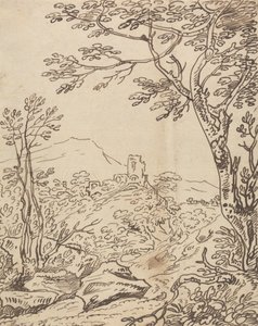 Trees and a Distant Castleスウェーデン語 av Joseph Farington