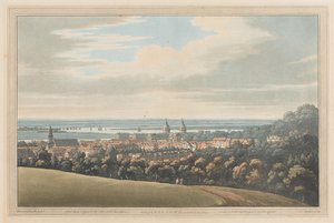 Utsikt över Greenwich och nedför floden, 1795 (akvatint) av Joseph Farington
