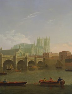 Westminster Abbey och Bridge av Joseph Farington