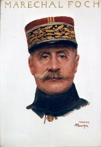 Porträtt av marskalk Ferdinand Foch