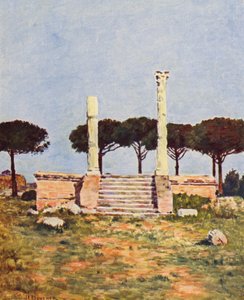 Rom: Ostia, Piazza dei Corporatori (färglitografi)