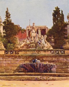 Rom: Piazza del Popolo (färglitografi)