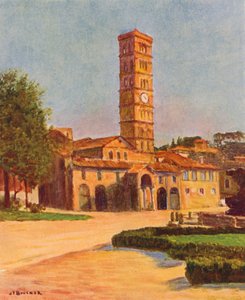 Rom: Santa Maria in Cosmedin (färglitografi)