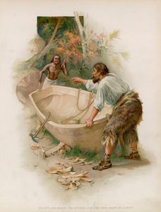 Illustration til Robinson Crusoe Seed av Joseph Finnemore