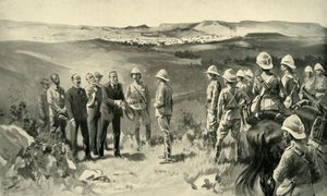 "Den formella överlämnandet av Bloemfontein", 1900. av Joseph Finnemore