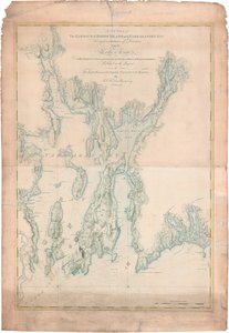 Ett diagram över hamnen på Rhode Island och Narragansett Bay