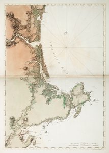 Sjökort över Ipswich Bay och Cape Ann, Nordamerikas Atlantkust