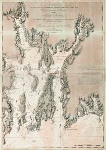 Sjökort över Ipswich Bay och Cape Ann, Nordamerikas Atlantkust av Joseph Frederick Wallet DesBarres