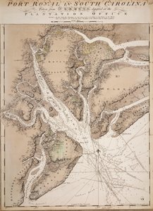 Karta över Port Royal i South Carolina, Amerikas förenta stater av Joseph Frederick Wallet DesBarres