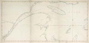 Karta över St Lawrencebukten och -floden, ca 1778 (tryck)