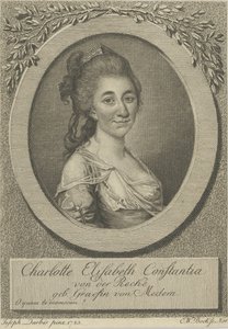 Porträtt av Elisa von der Recke 1754-1833, 1783. av Joseph Friedrich August Darbes