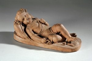Maquette för Jane Gott som en brud i skogen av Joseph Gott