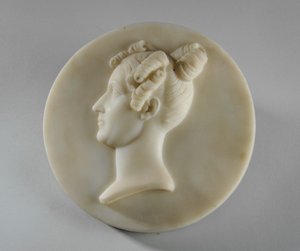 Medaljongporträtt av fru Margaret Gott av Joseph Gott
