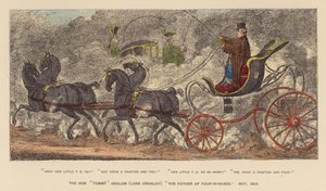 The Hon "Tommy" Onslow (Lord Cranley), "Fadern till Four-in-Hands", maj 1804 (kolorerad gravyr)