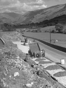 Vägbygge nära Thirlmere av Joseph Hardman