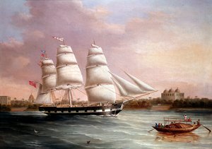 John Wood närmar sig Bombay, c1850.