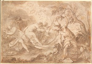 Olika gudar och gudinnor: Ceres, Venus, Mars och Merkurius av Joseph Heintz d.Æ.