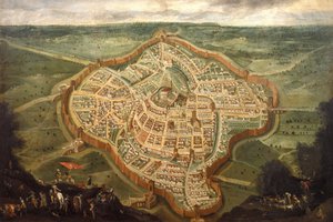 Karta över staden Udine, mitten av 1600-talet, mitten av 1600-talet..