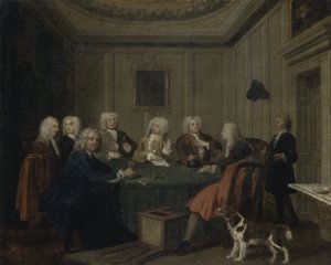 A Club of Gentlemen, ca 1730 (olja på duk) av Joseph Highmore