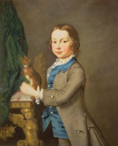 Et portræt af en dreng med et egern, 1700-talsswed