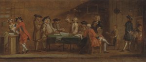 Figurer i en taverna eller ett kaffehus av Joseph Highmore
