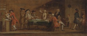 Figurer i en krog eller kaffestuga, ca. 1725 eller efter 1750. av Joseph Highmore