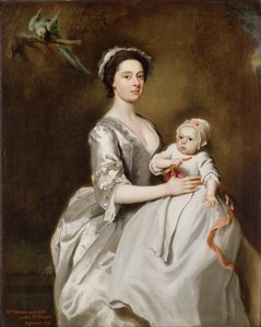 Mrs Sharpe och barn av Joseph Highmore